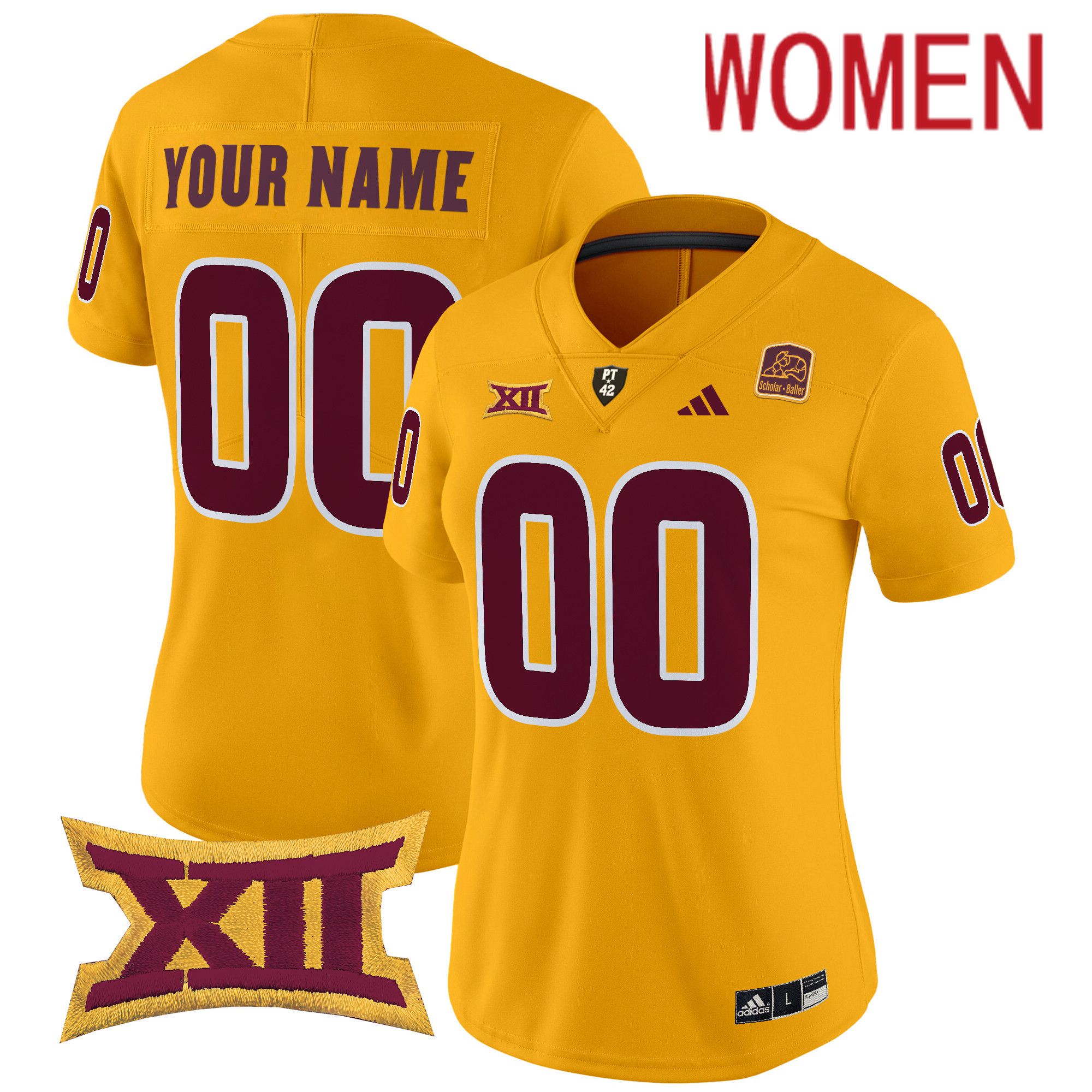 Women Arizona State Sun Devils Yellow 2024 Vapor Limited Custom NCAA Jersey